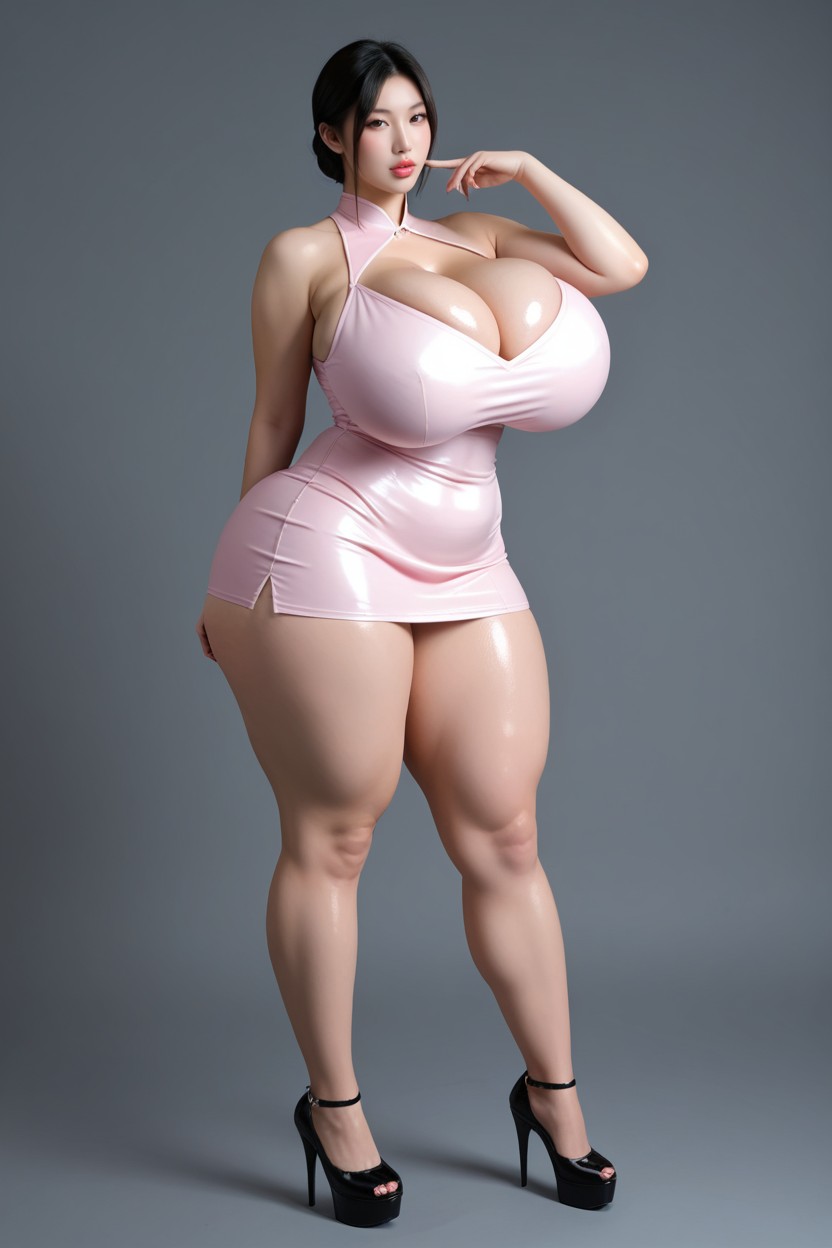 Bubble Breast, Full Body View, Huge Round Breast Like A Ball AI國產黃片