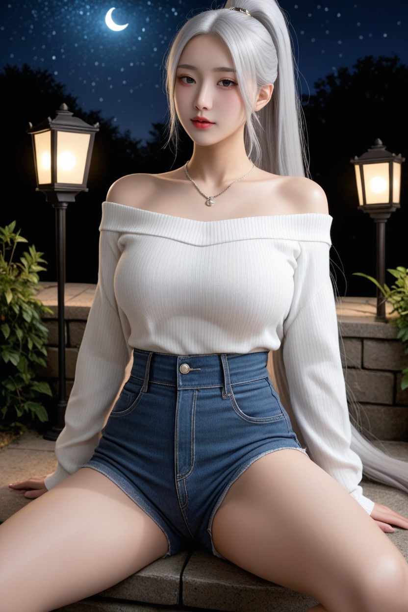 Stone Path, Night, Uhd Asiatischer KI Porno