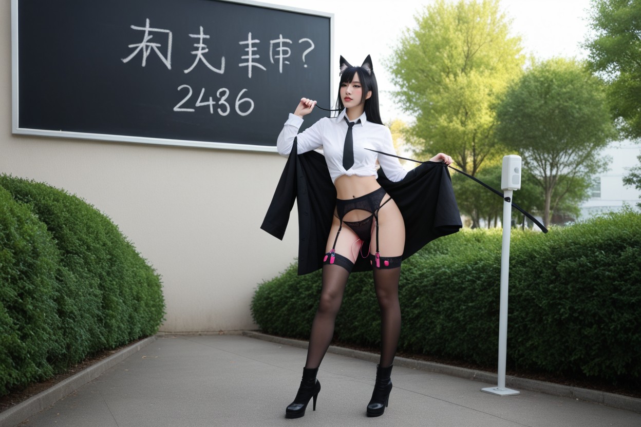 教室, Long Black Hair, 項圈(束縛) AI國產黃片