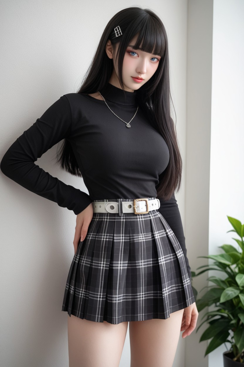 Blue Eyes, 18+, Large Hair Volume Porno IA Asiatique