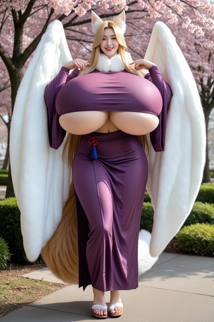 Extreme Gargantuan Natural Tits, Gigantic Hanging Breasts, Wooden Sandals Asian AI Porn