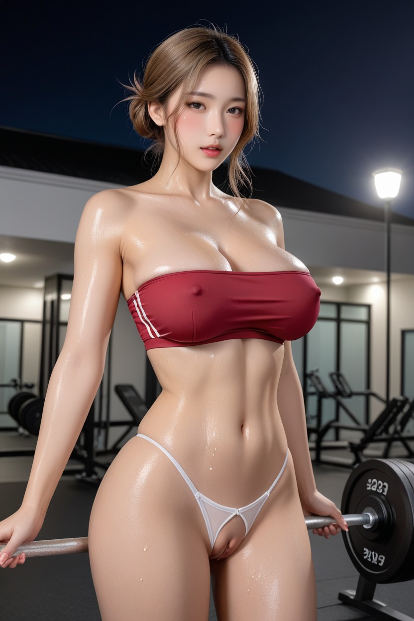 Thick Body, Thick Thighs, Moaning Face 아시아 AI 야짤