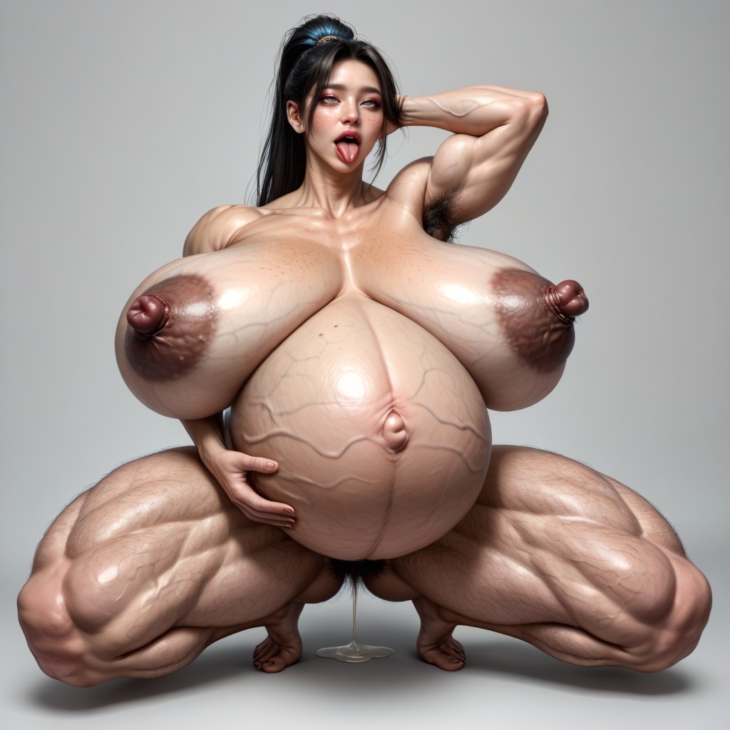 Pecho Colosal, Veiny Saggy Breasts, Huge Thick Muscle Arms Porno asiático IA