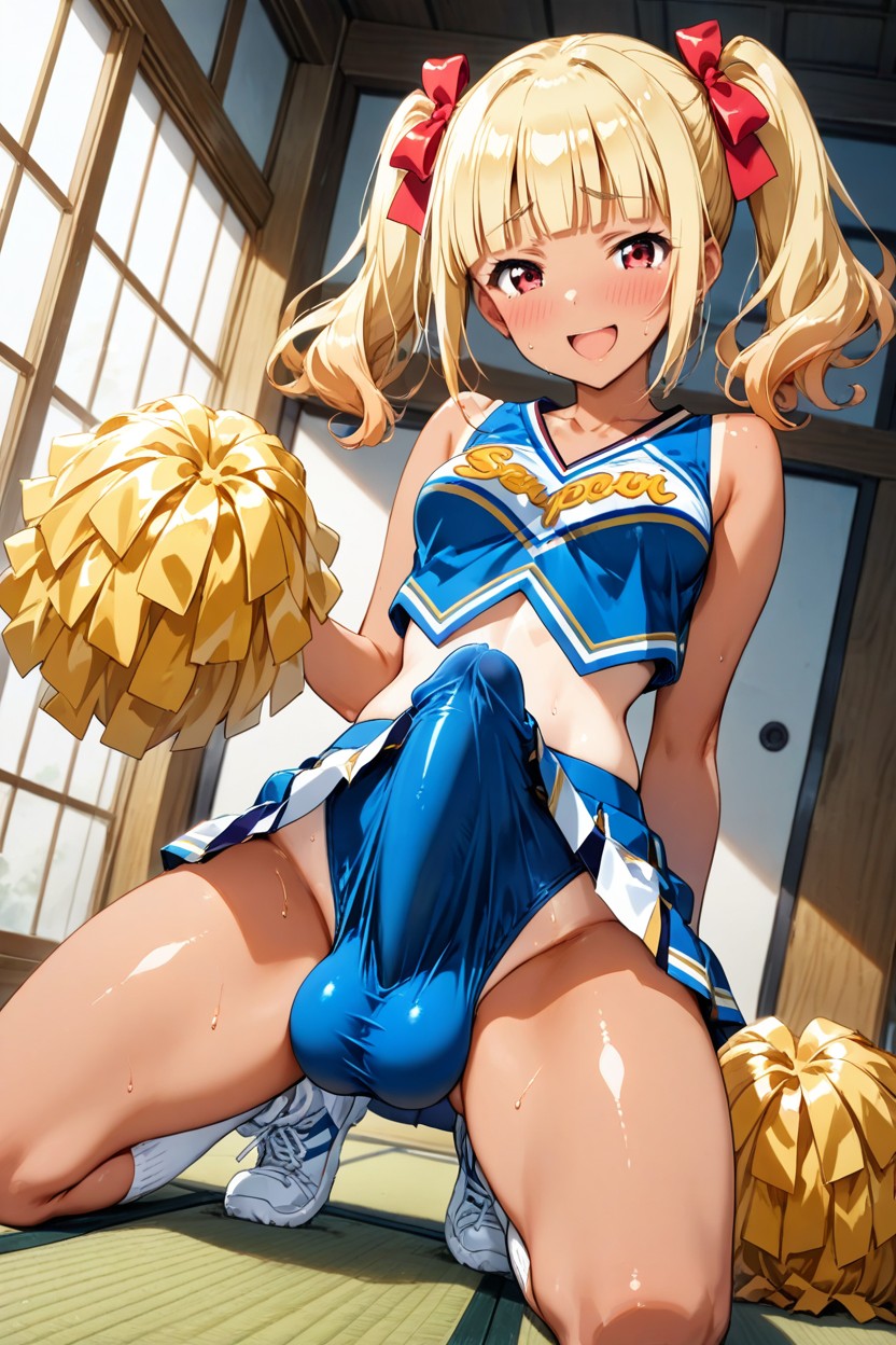 Twintails Shortcut Hair, Blushing, 18+ Asian AI Porn
