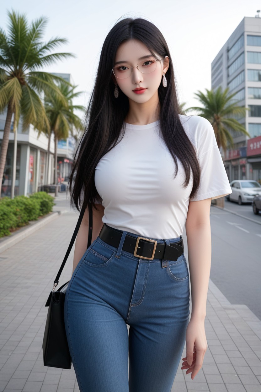 Korean Idol, Standing, Medium Breast Asian AI Porn