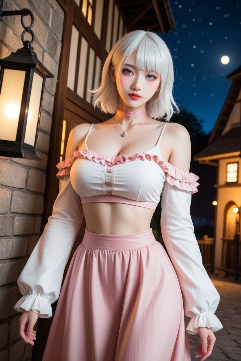 Extremely Perfect Waist And Hip, Perfect Chinese Idol Face, Large Thighs Asian AI Porn