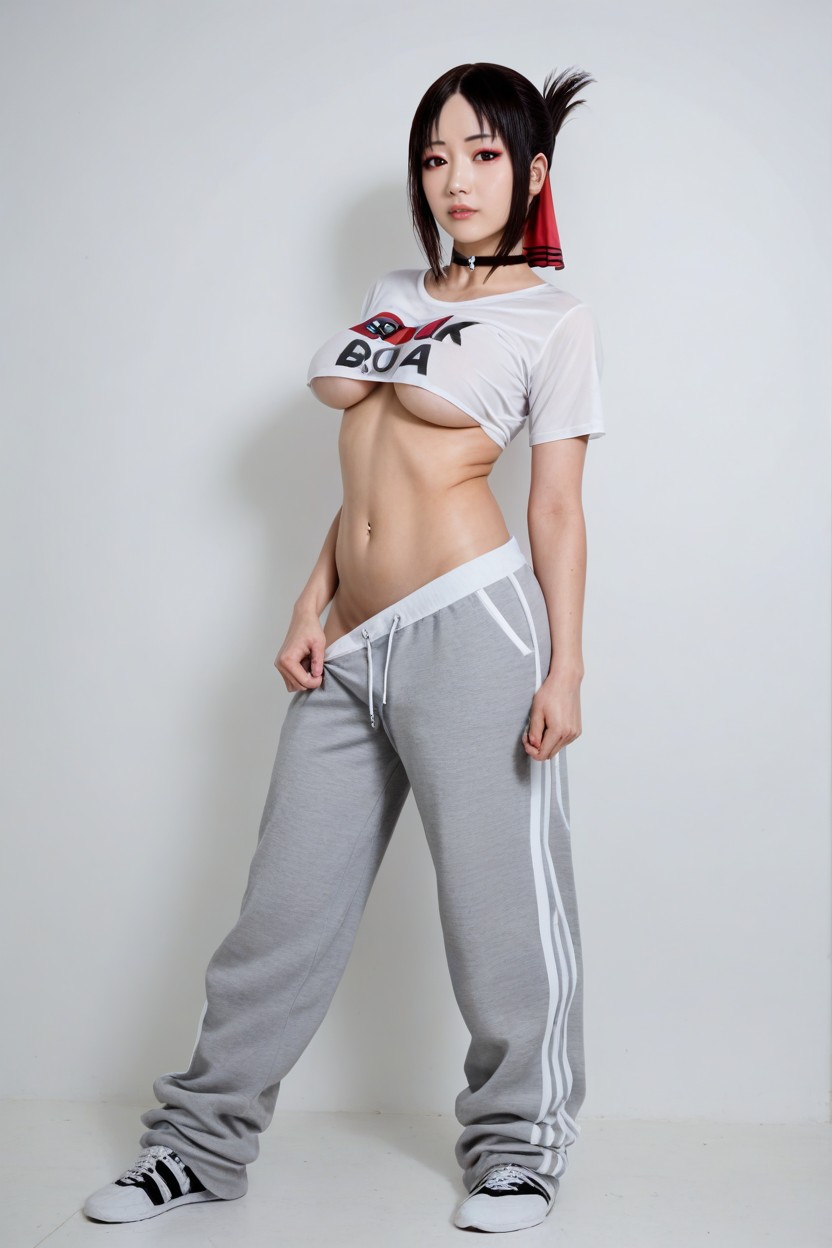 Underboob, Albino Skin, Full Body Pale Skin Porno IA Asiatique