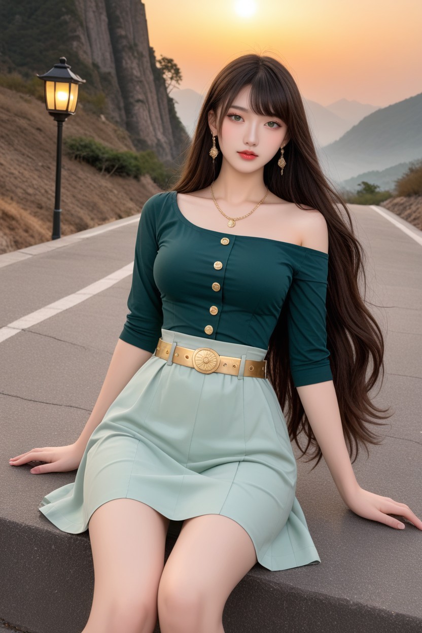 Extremely Perfect Waist And Hip, Beautiful Face, Perfect Chinese Idol Face Porno asiático IA