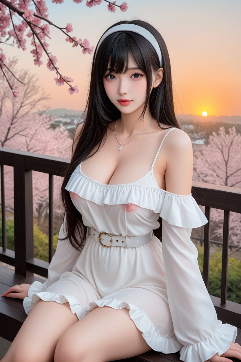 White Belt, Large Breast, Perfect Pink Nipple アジアのAIポルノ