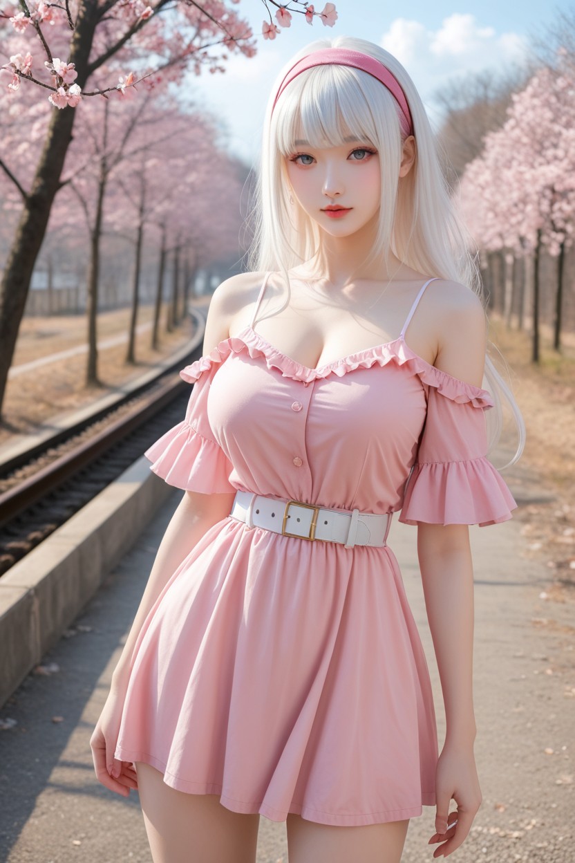 Extremely Beautiful Face, 站立, Cherry Tree AI国产黄片