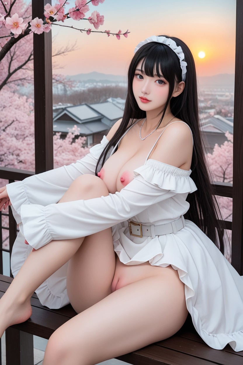 Tir Moyen, Black Hair, Rail Porno IA Asiatique
