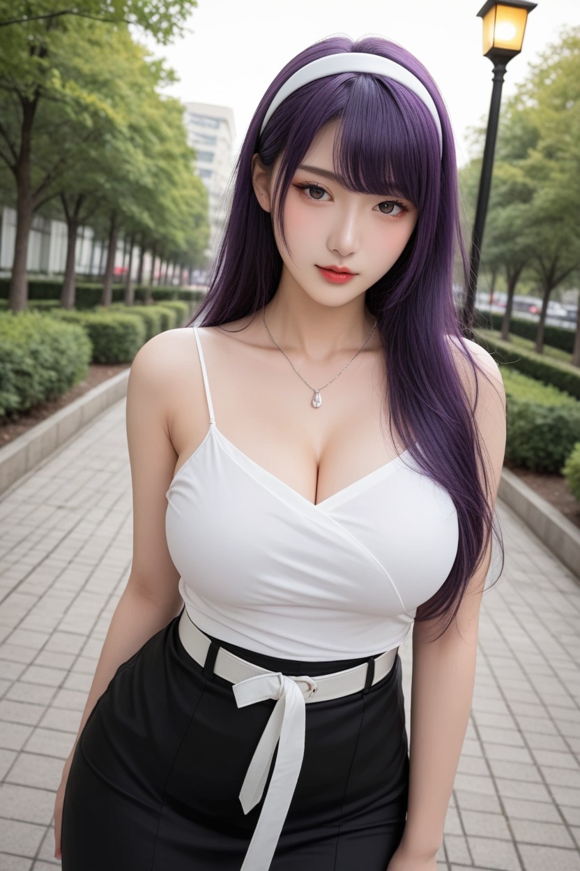 Uhd, Red Ribbon Headband, Distinctive Beauty Porno IA Asiatique