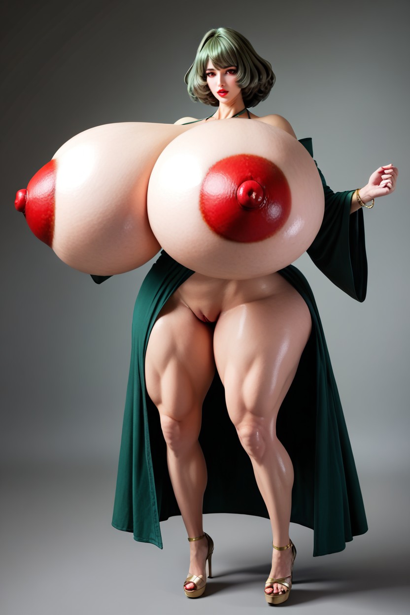 30+, Smooth Blur Skin, Big Puffy Red Nipple Porno IA Asiatique