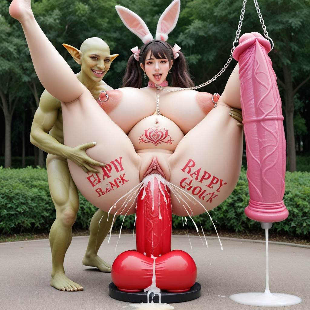 Goblin's To Suck Breast, Seins Affaissés Géants, Massive Dick Porno IA Asiatique