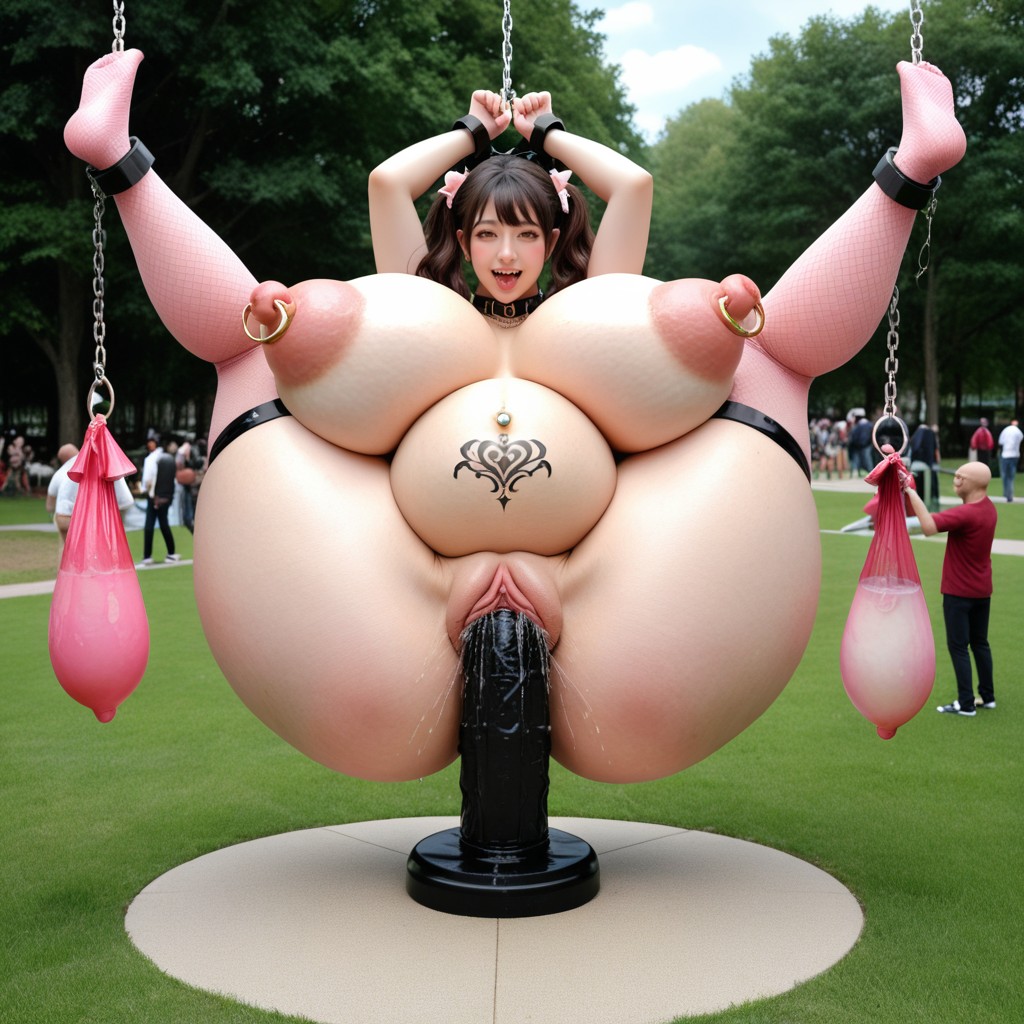 Marks, Gigantic Dildo Machine Inserted In Her Pussy, Giant Puffy Nipples Porno IA Asiatique