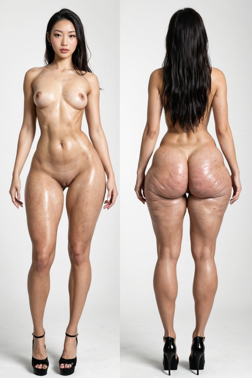 Petit Cul, Three Views, Impossible Waist Porno IA Asiatique