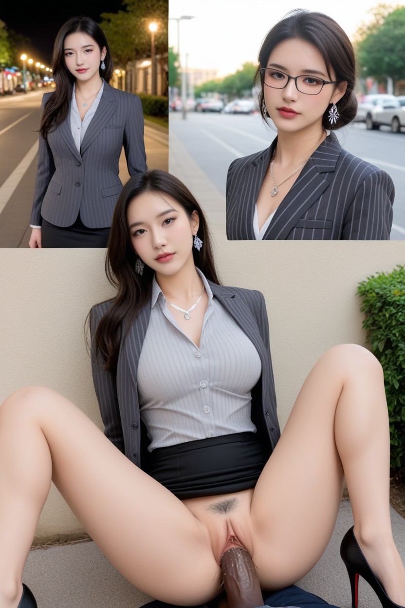 Fucked By Real Black Pennis, Glasses, Distinctive Elegant Beauty Asian AI Porn