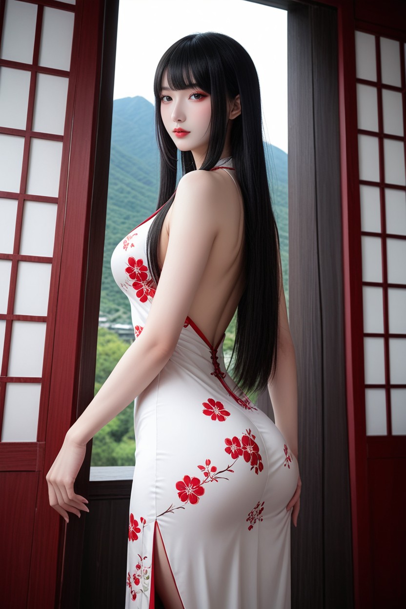 Medium Ass, Perfect Curvy Body, Albino Skin AI國產黃片