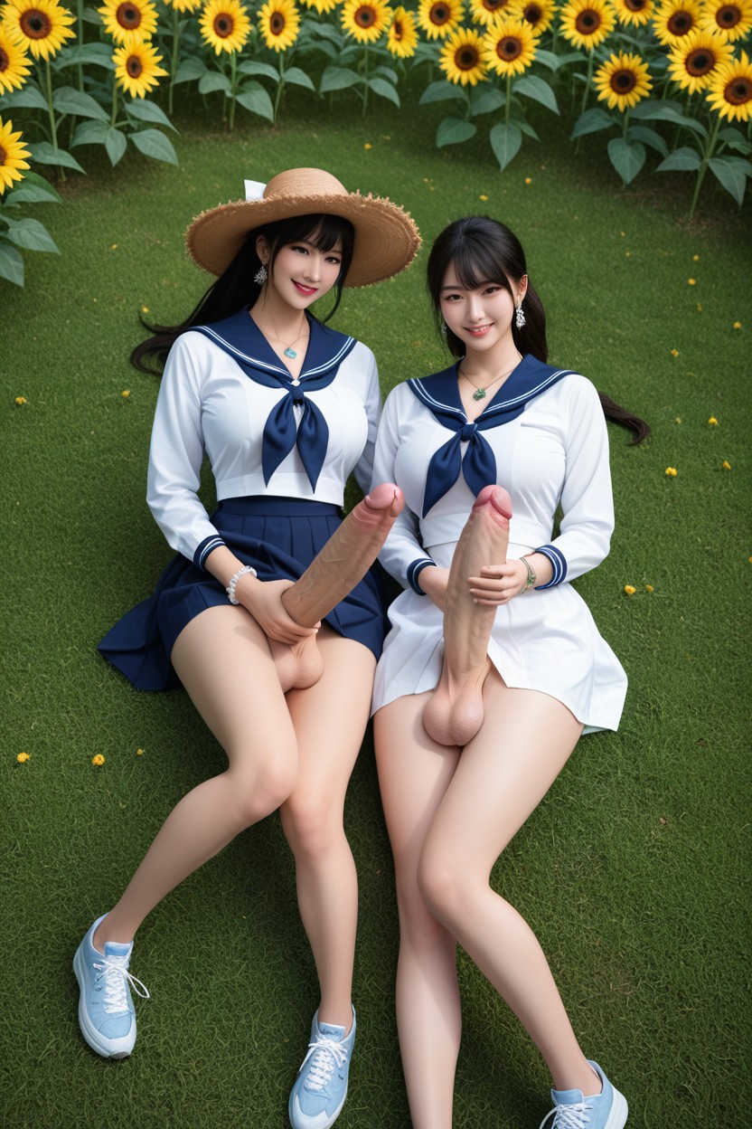 Two Women Together, 18+, Legs Together アジアのAIポルノ