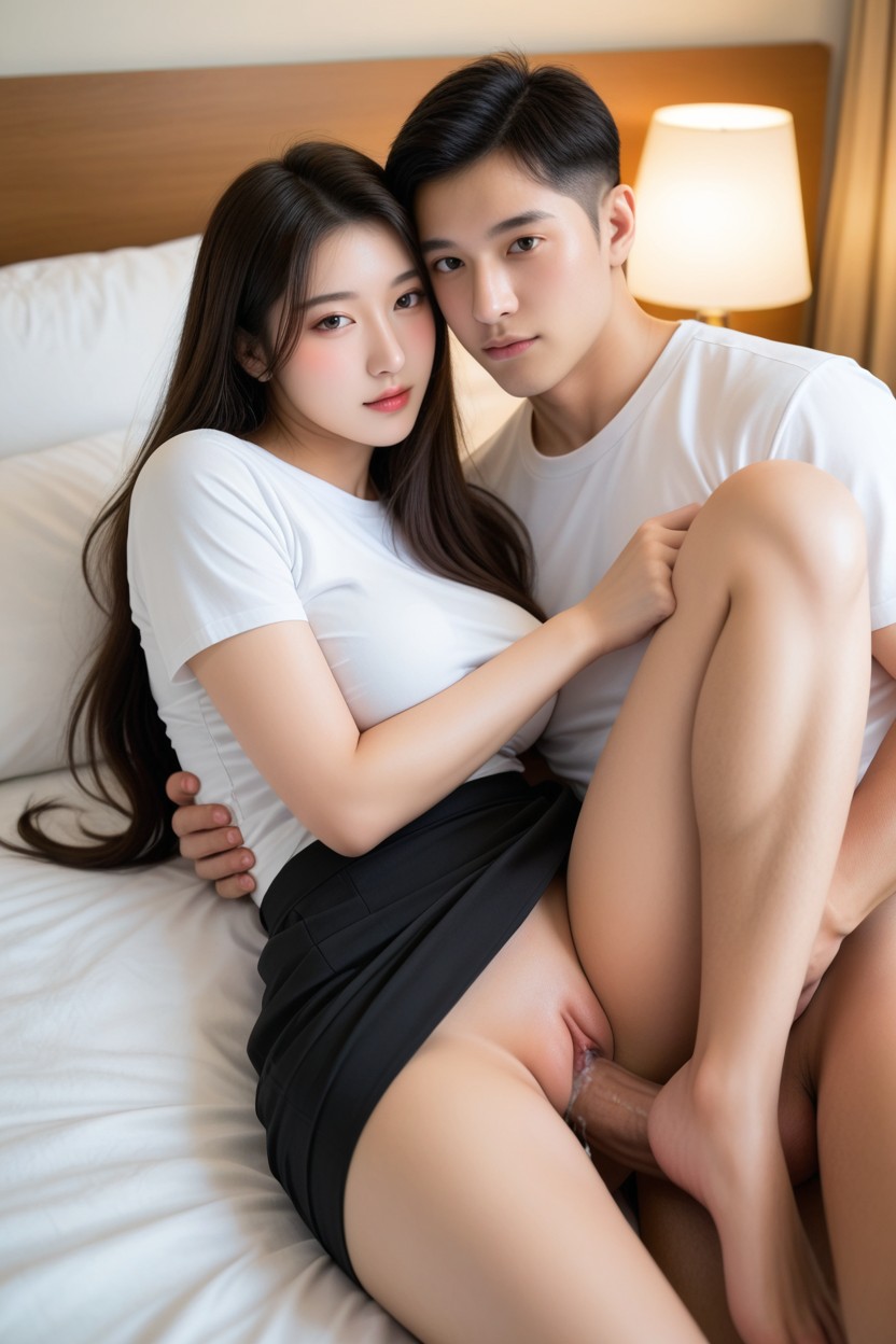 Realistic Photo, Gêné, Extremely Beautiful Face Porno IA Asiatique