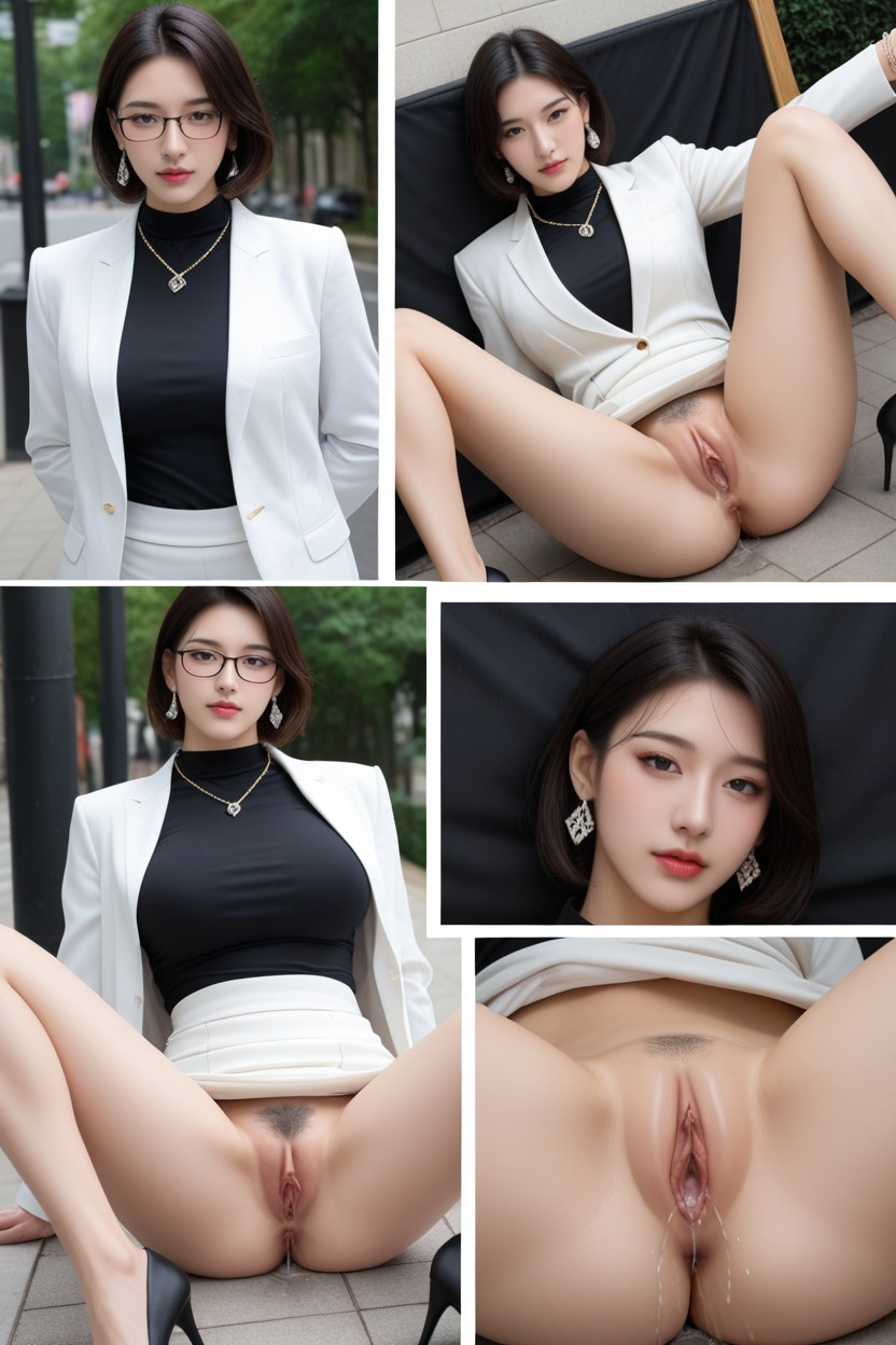 Sex On Floor, Spread Legs, Pussy Juice Porno IA Asiatique
