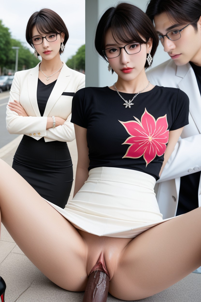 Skinny, Pale Skin, Multiple Perspectives Asian AI Porn