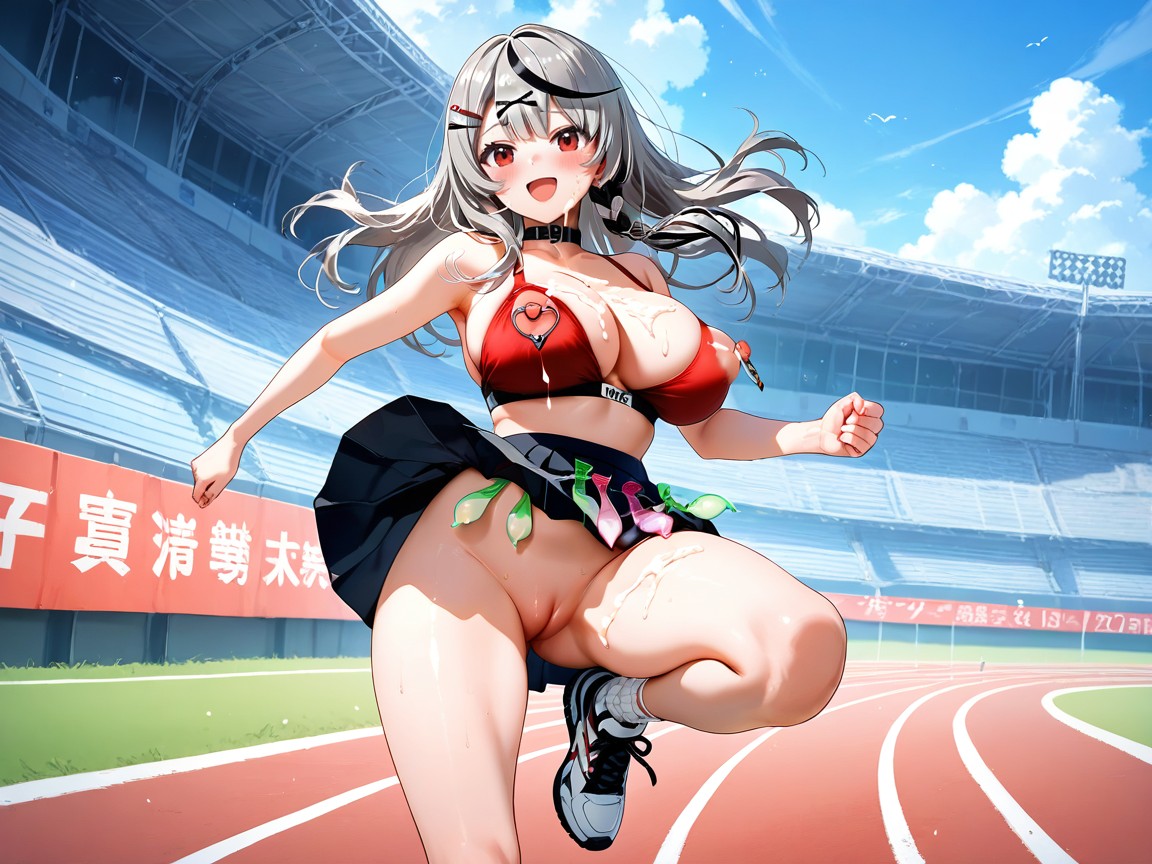 Vagin Écarté, Sakamata Chloe \hololive\, Black Streaks Porno IA Asiatique