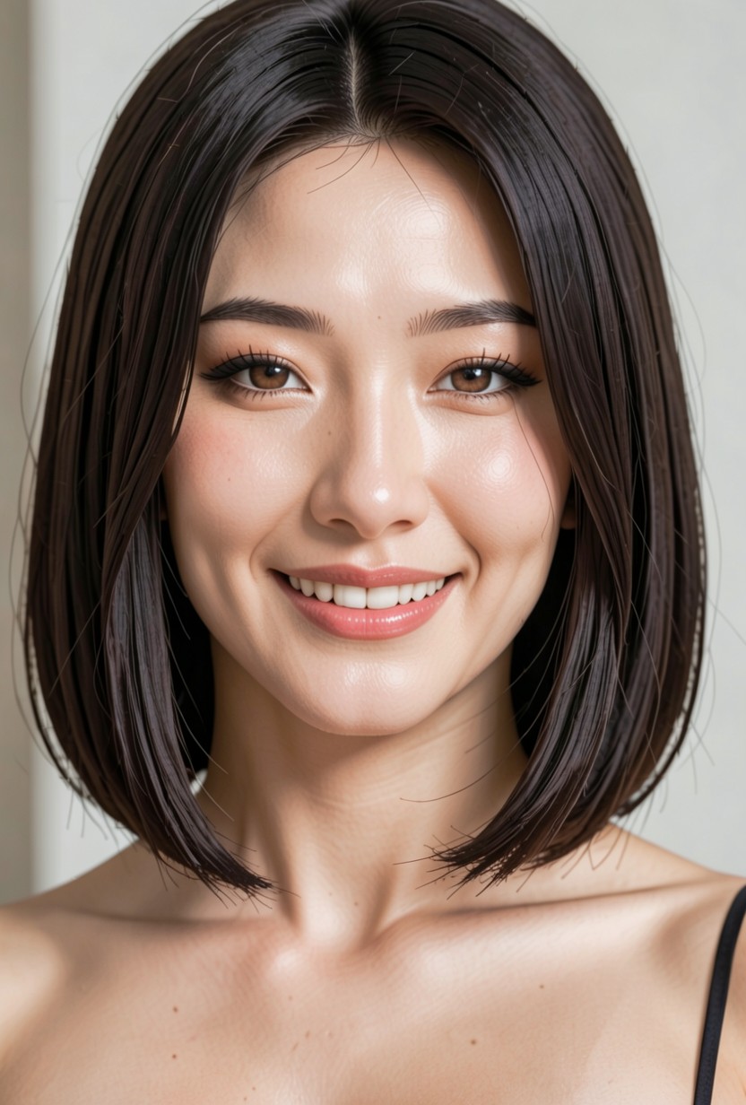 Straight, Ambient Indoor Lighting, Paired With Neatly Groomed アジアのAIポルノ