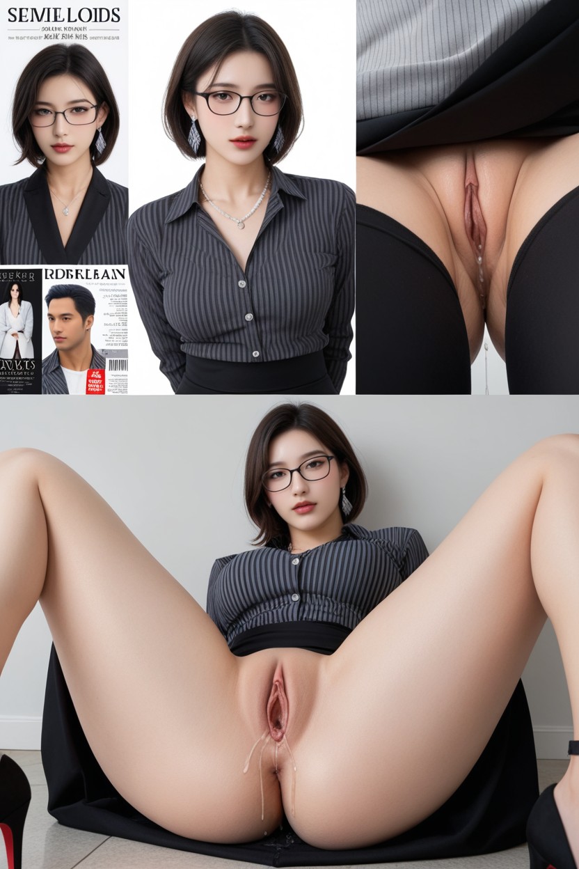 Sweaty, Medium Breast, Glasses AI國產黃片