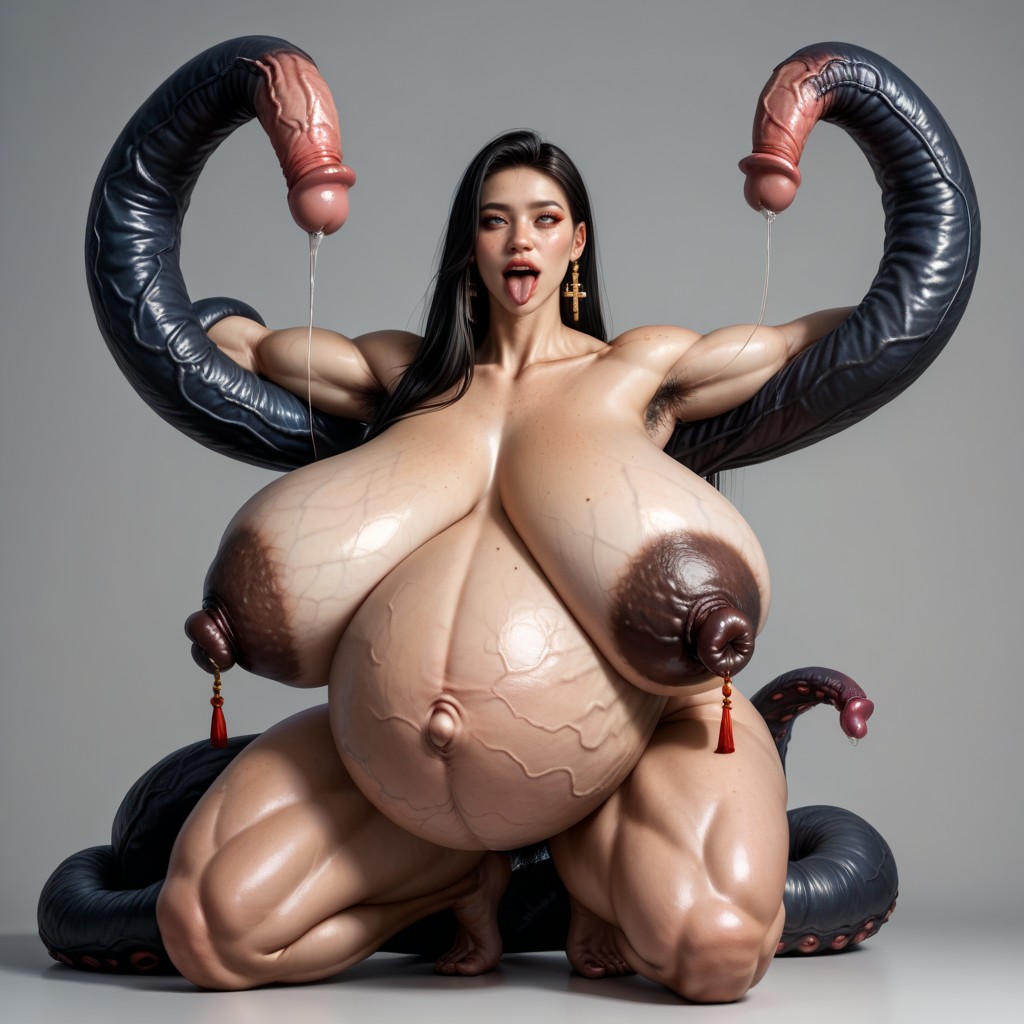 Hyper Long Nipples, Blunt Bang, They Is Extremely Giant AI國產黃片