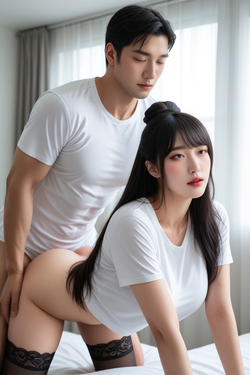 Alabaster Skin, Deep Penetration Sex, Korean Goddess AI国产黄片