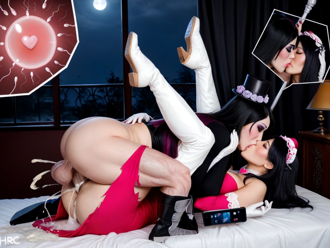 She Is Wearing Torn Magical Pink Dress Cosplay Costume, 마른 체형, Camera 아시아 AI 포르노