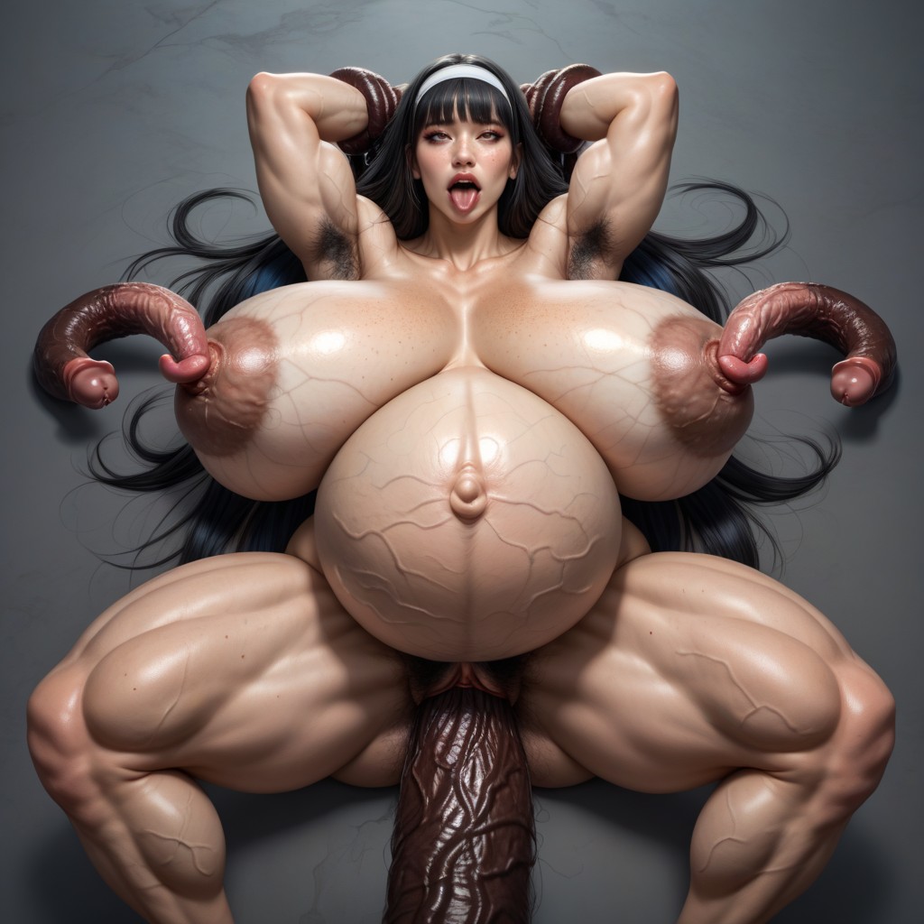 Straighten Your Knees, Straighten One's Legs, She Legs Were Restrained By Tentacles Porno asiático IA