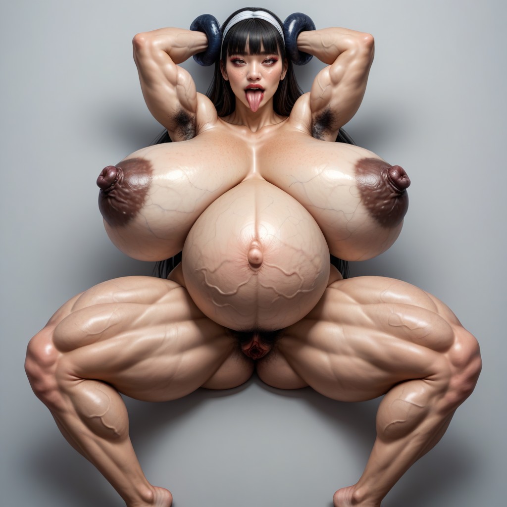 I Can See Inside Her Pussy, Hyper Heavy Droopy Huge Belly Pregnant, Hands Pinned To The Wall Above The Head Porno asiático IA
