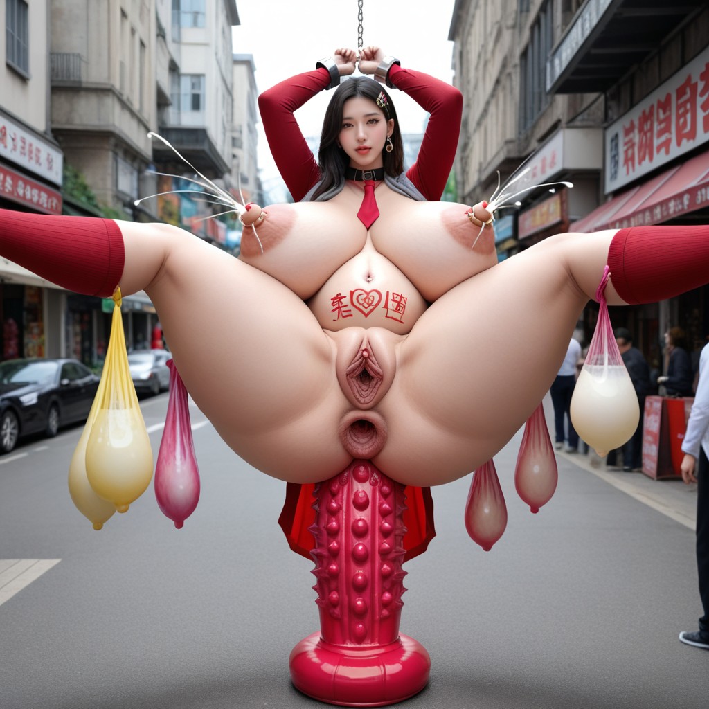 Black Straight Hair, Pregnant, Exposed Breasts Porno IA Asiatique