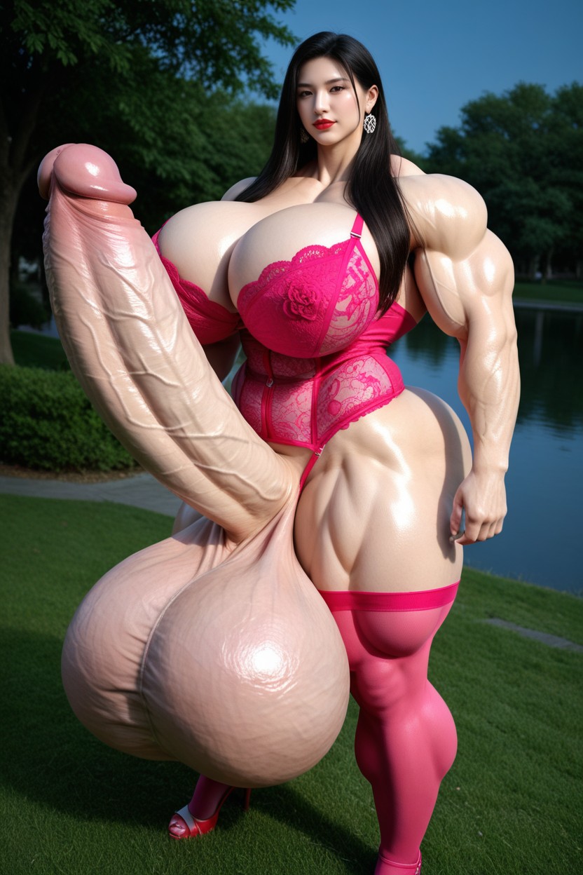 Huge Muscles, Gigantic Balls, Gigantic Breasts Porno asiático IA