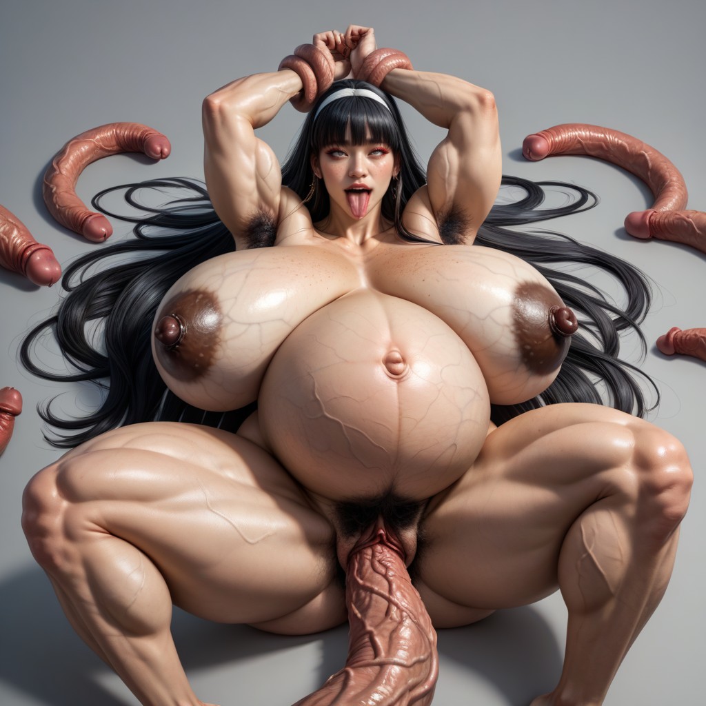 Curvy Thick Female, Excessive Dense Armpit Hair, Sacar La Lengua Porno asiático IA