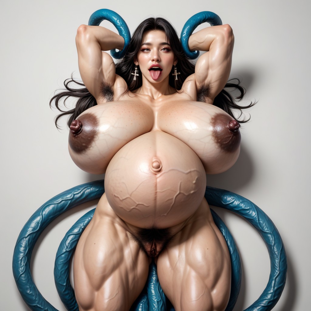 Her Limbs Are Restrained By Tentacles, Hyper Long Nipples, Longす Dark Color Nipples 아시아 AI 포르노