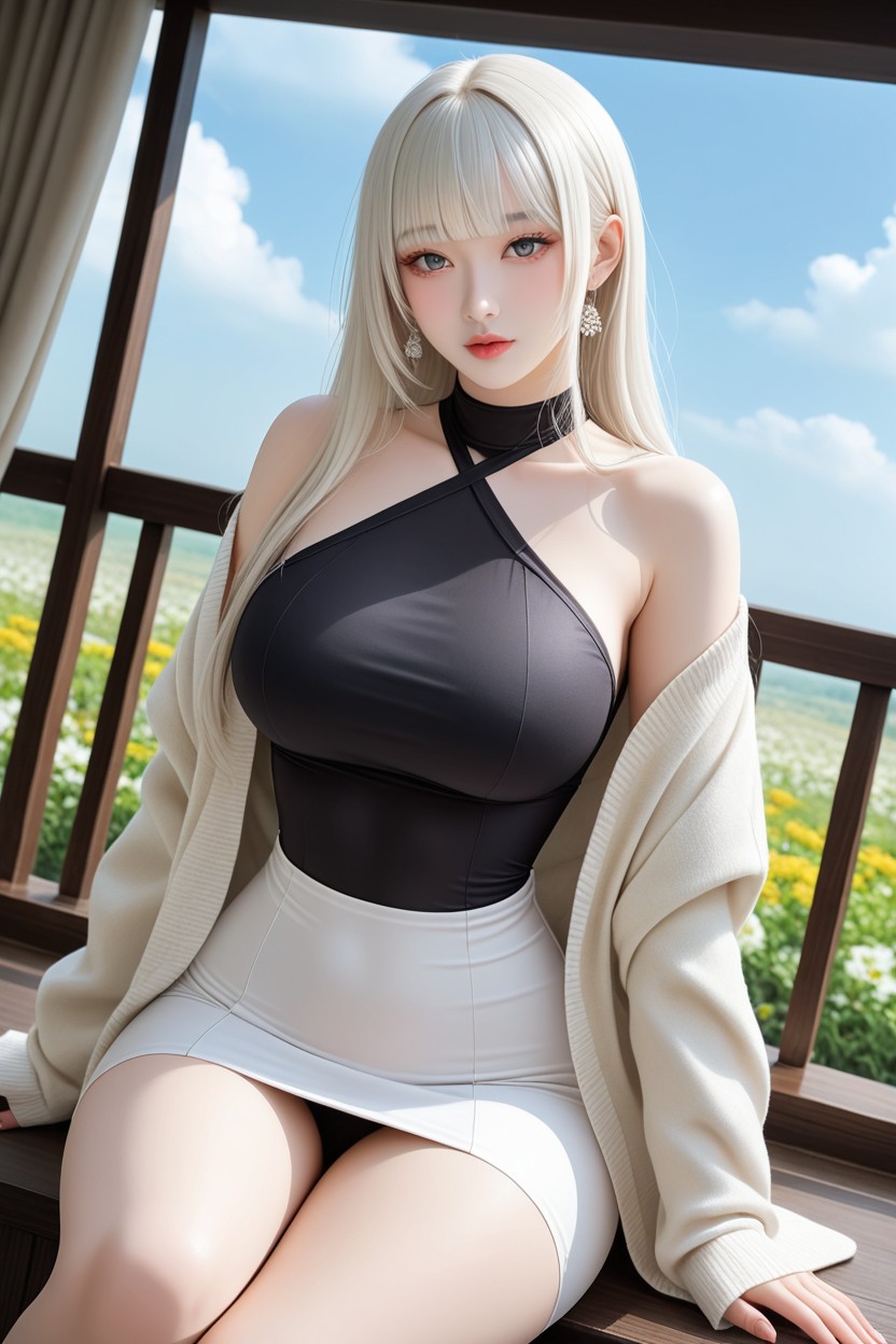 Perfect Body, Large Ass, Extremely Beautiful Face アジアのAIポルノ