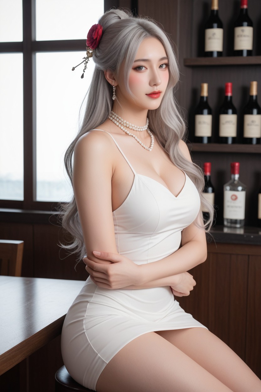 Irelia From League Of Legends, Ultral Detailed, Brazos Cruzados Porno asiático IA