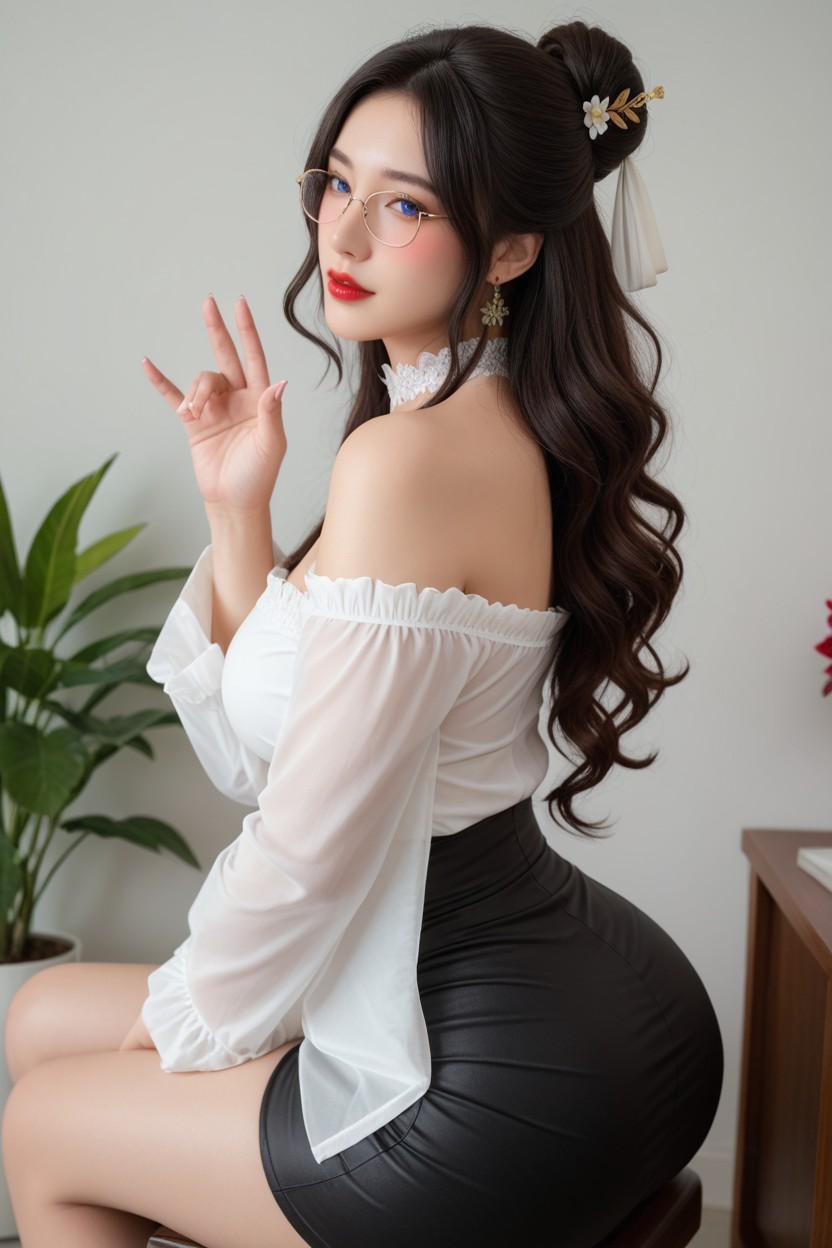 Lace Choker, Detachable Sleeves, 25+ Asian AI Porn