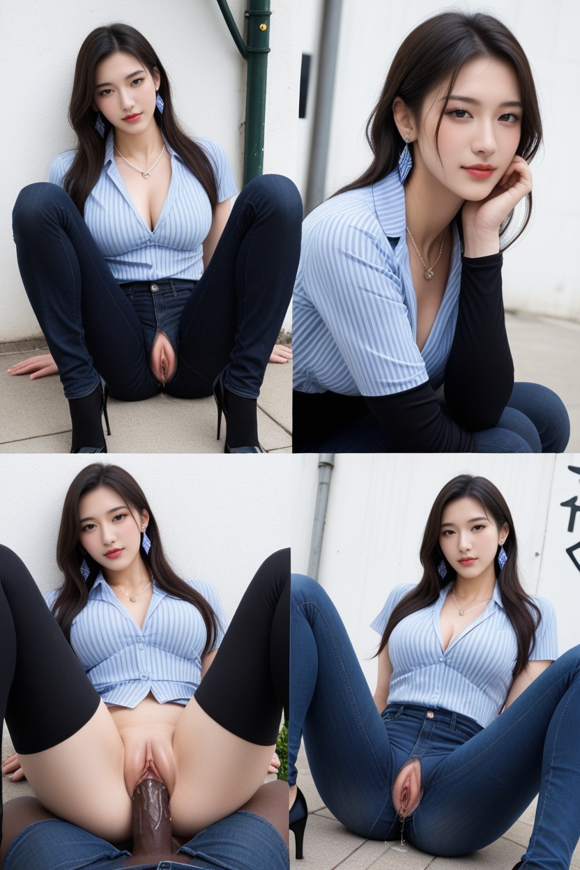 Diamond Earrings, Japanese Idol, Sweaty Porno IA Asiatique