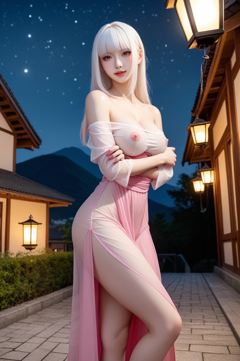 Arms Crossed, Makeup, Night Porno IA Asiatique