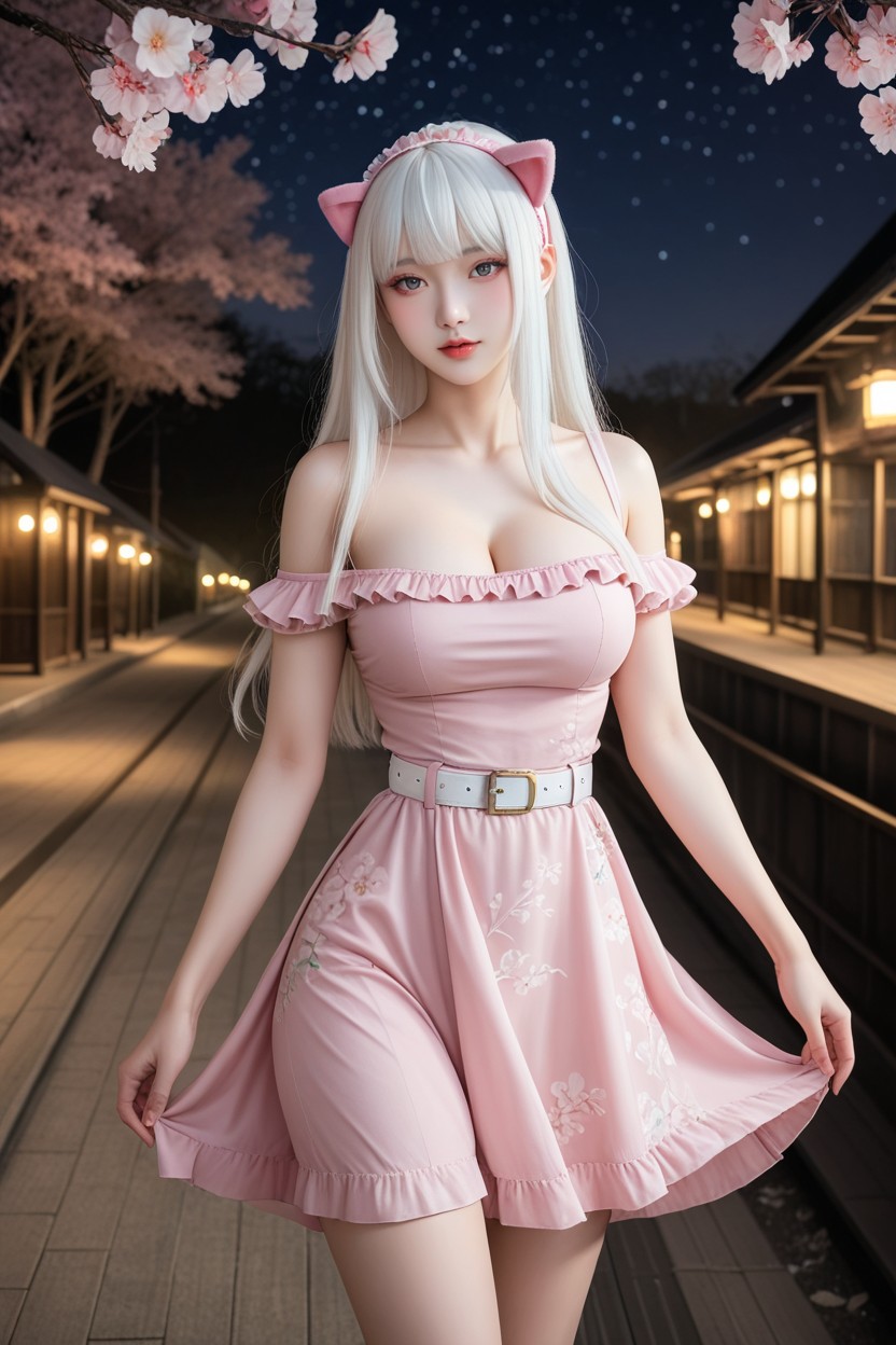 Albino Skin, Miss Universe Winning Idol Face, Uhd Asian AI Porn