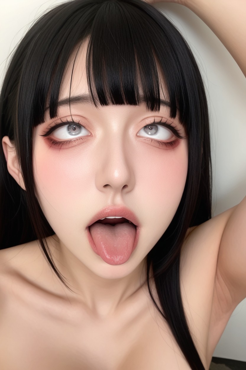 Ahegao, Steam From Mouth, Skinny Asian AI Porn