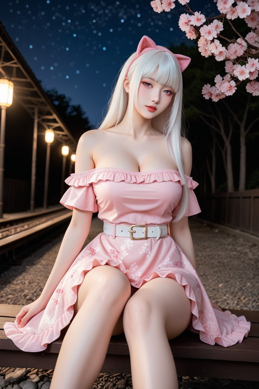 Perfect Curvy Body, Chinese Goddes, Railroad Asian AI Porn