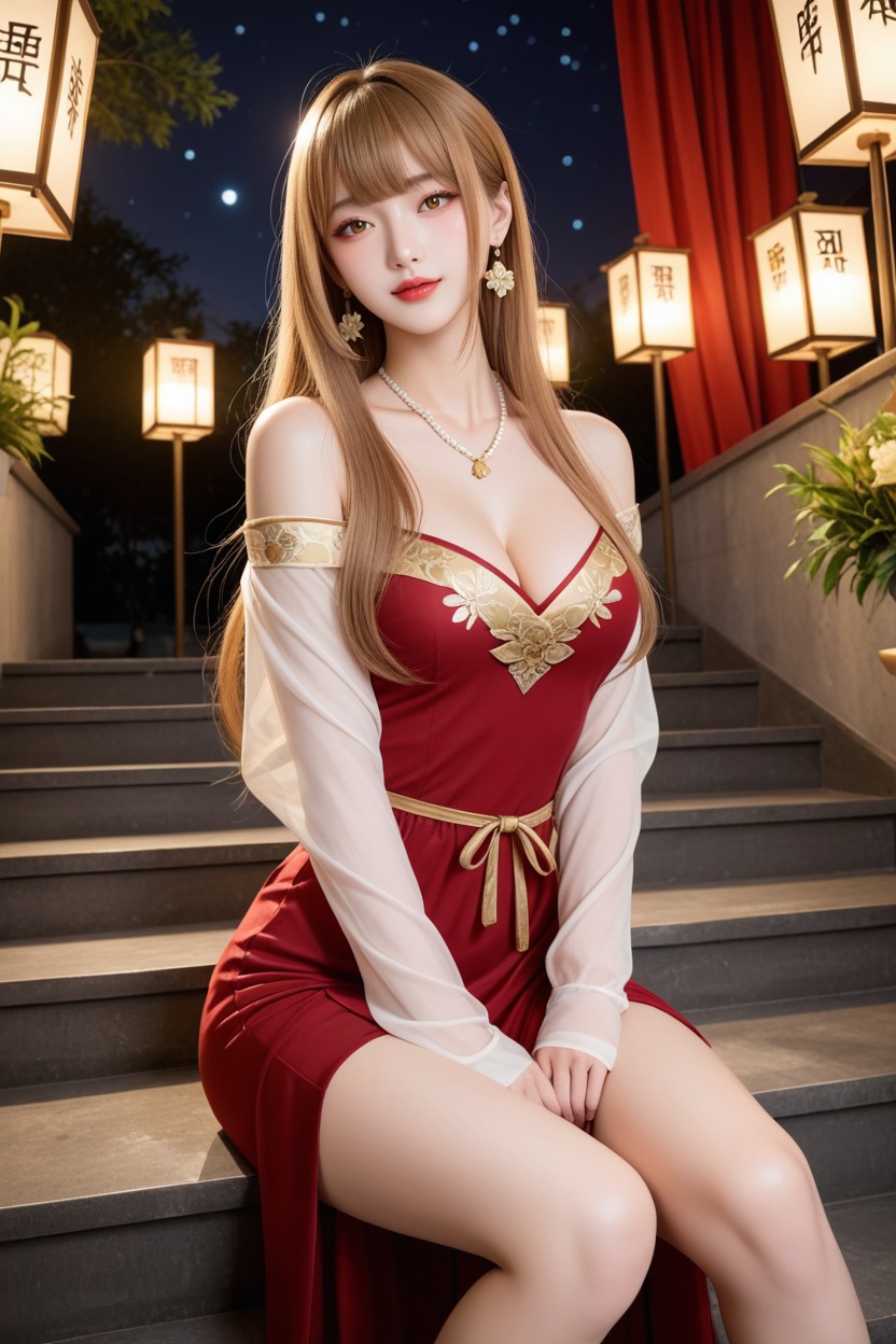 Medium Ass, Hazel Eyes, 18+ Asian AI Porn