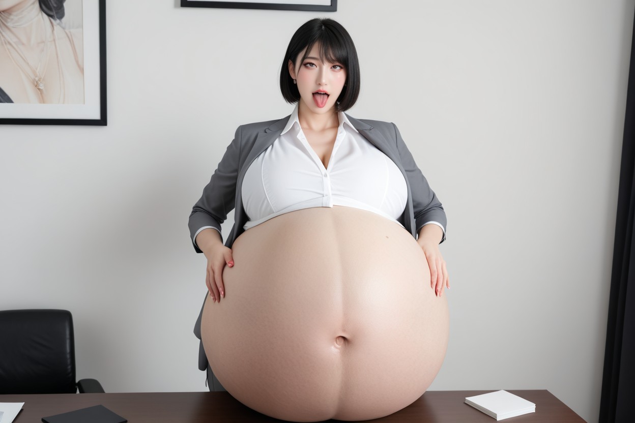 Extremely Oversized Gigantic Breasts, Sweety, Happy Asian AI Porn