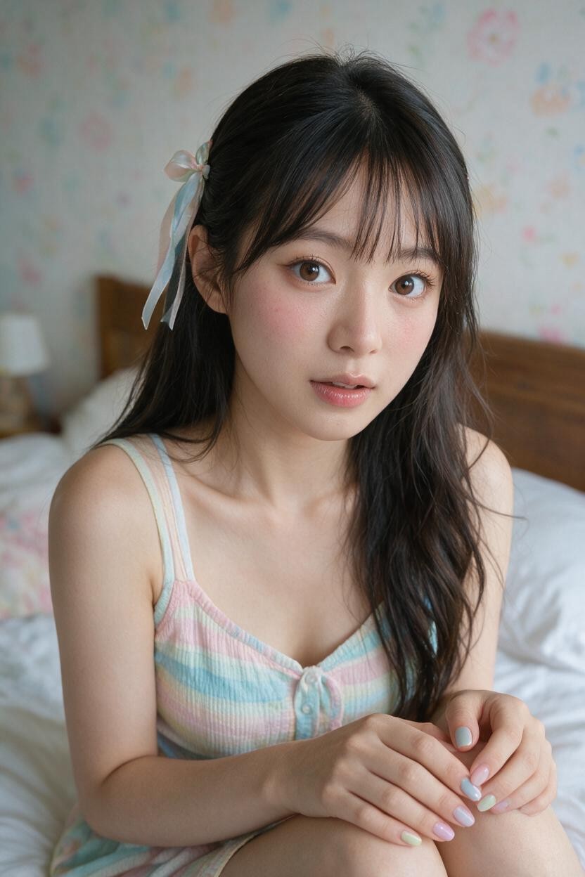 Innie Pussy, Extreme Black Cock, Hair Behind Ear Asian AI Porn
