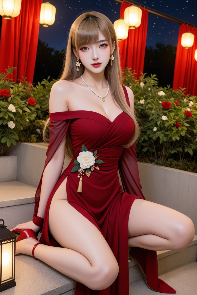 Albino Skin, Miss Universe Winning Idol Face, Extremely Perfect Waist And Hip Porno asiático IA